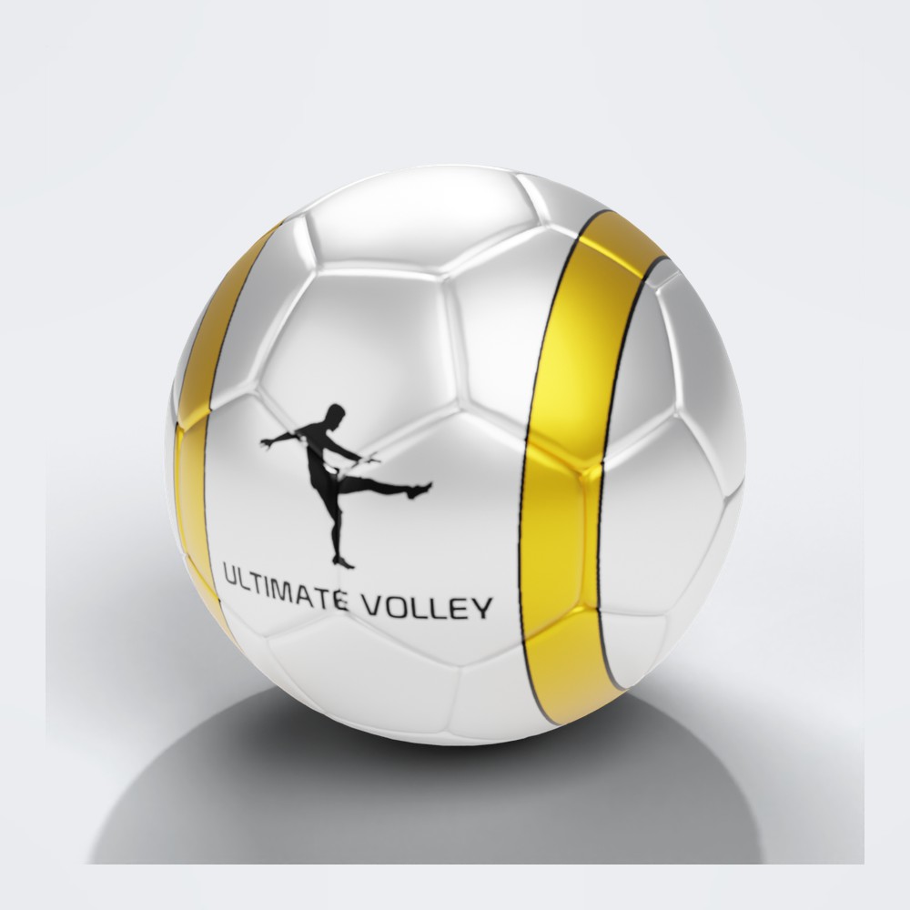 UV match ball with two gold bands and the black UV mark